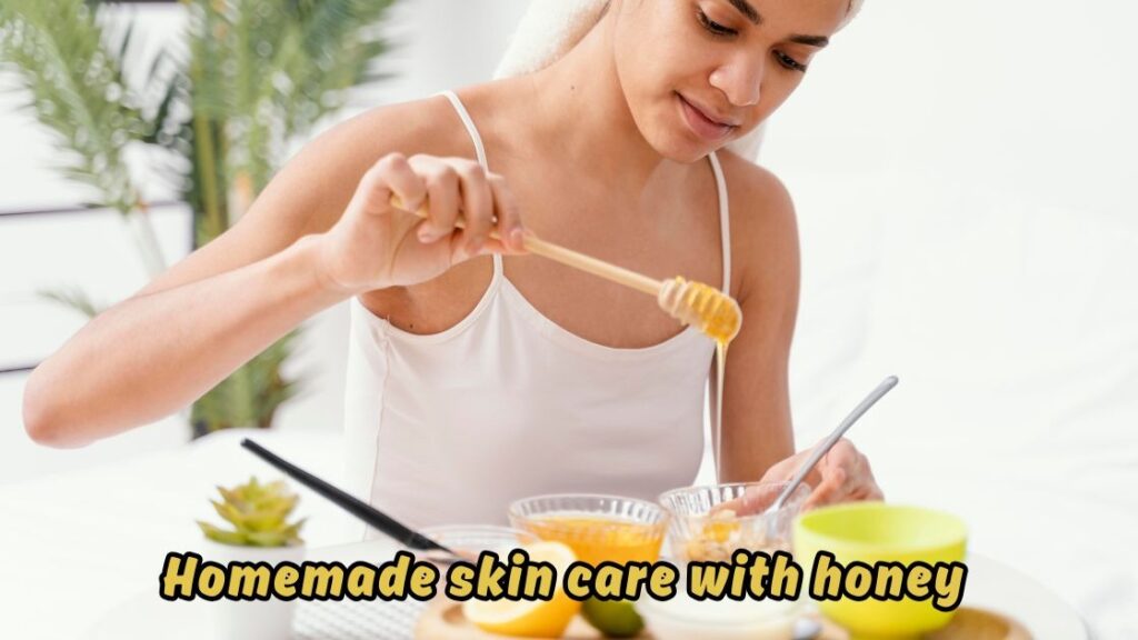 Homemade skin care with honey 