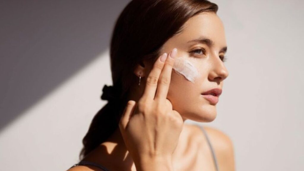 applying moisturiser